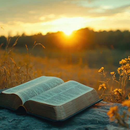 The bible in a beautiful setting